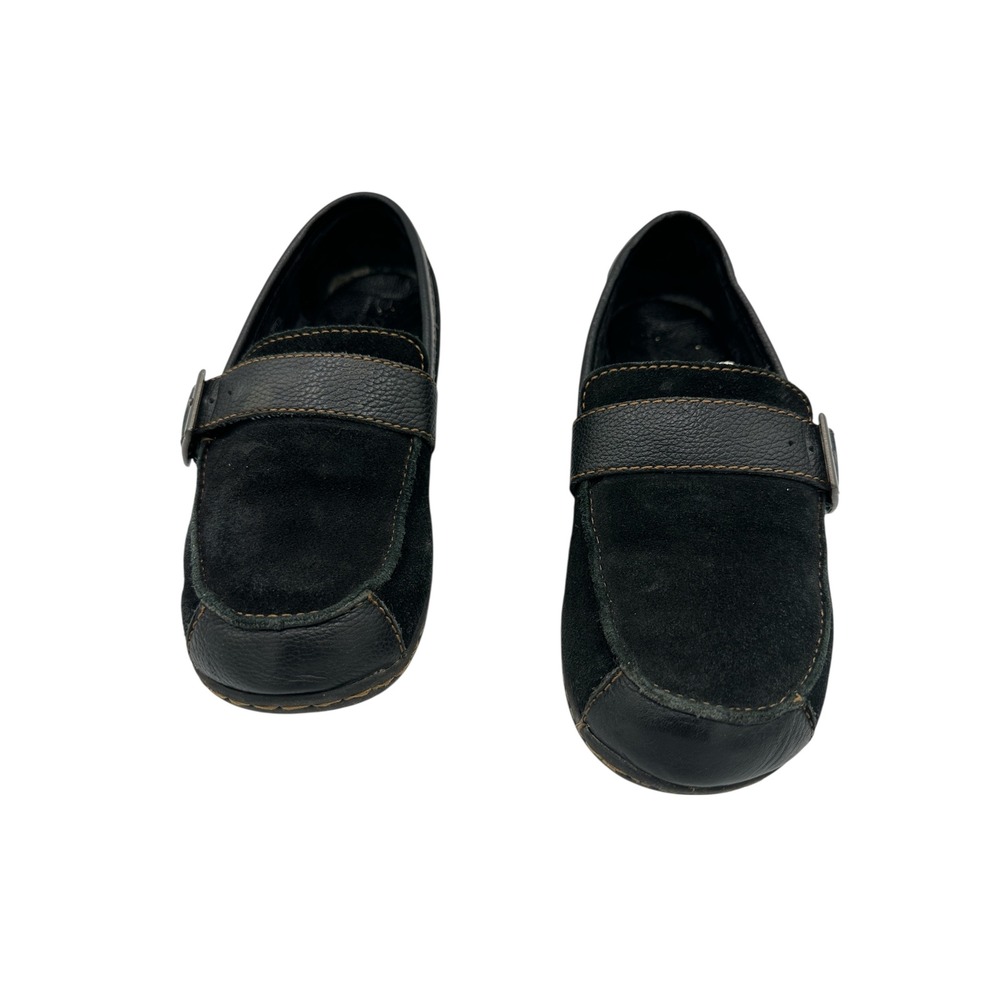 Boc Black Suede Leather Buckle‎ Loafer Slip On Shoes Women's Size 7.5